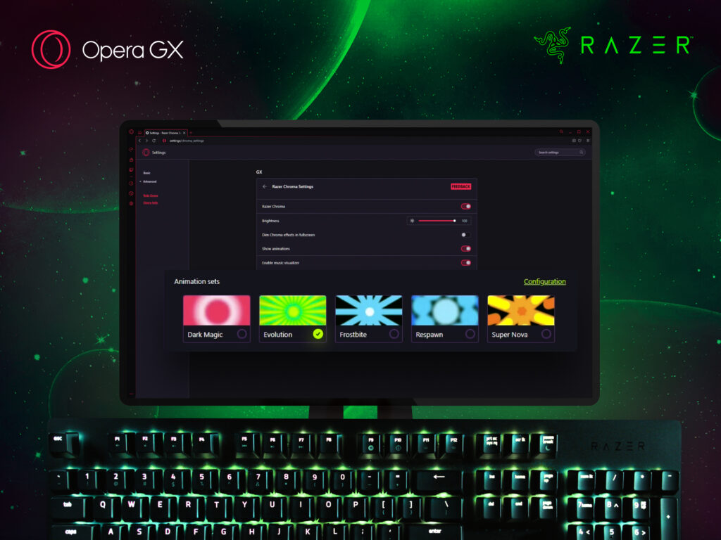 Opera GX Razer Chroma Lighting Effects